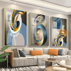 Decorazione per Soggiorno, <span class=keywords><strong>Poster</strong></span> di Lusso in Acrilico Dorato, Arte Moderna da <span class=keywords><strong>Parete</strong></span>, Dipinto Astratto in Cristallo e Porcellana - Product Image 2