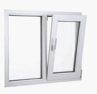 Fenêtre oscillo-battante moderne en PVC Prima, cadre blanc, verre isolant, antivol, pour projet de villa