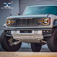 Pièces de rechange tout-terrain 4x4 de haute qualité LED Drl noir antibrouillard ABS antibrouillard pour Bronco raptor 2021-2023