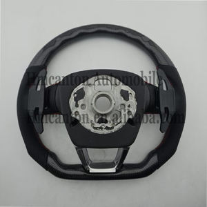 Volant de direction en cuir perforé en fibre de carbone de haute qualité pour Audi A3 A4 A5 A6L TT A7L A8 Q5 Q7 B9 - Product Image 2