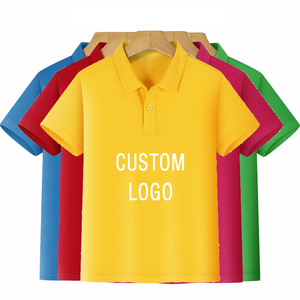 カスタムロゴユニセックス子供用カスタムロゴ印刷プレーンカラークラスユニフォームポロシャツ環境にやさしいファブリックポロシャツ - Product Image 1