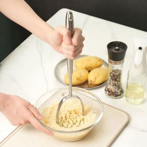 <b>Kitchen</b> <b>Gadgets</b> Dishwasher Safe Metal Mashing Utensil Potato Maker Stainless Steel Smooth Potato Masher With Long Handle - Product Image 2