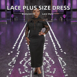 <span class=keywords><strong>C</strong></span>ủa phụ nữ <span class=keywords><strong>c</strong></span>ộng với kích thướ<span class=keywords><strong>c</strong></span> Bodycon Dresses cho mùa hè ren trang trí với dây kéo đượ<span class=keywords><strong>c</strong></span> sản xuất với vải worsted vòng eo tự nhiên - Product Image 3