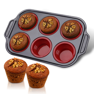 <span class=keywords><strong>Molde</strong></span> de <span class=keywords><strong>silicona</strong></span> para 6 muffins, utensilios de repostería antiadherentes y no tóxicos, <span class=keywords><strong>molde</strong></span> redondo de <span class=keywords><strong>silicona</strong></span> para pasteles, moldes para cupcakes, moldes para bocados de huevo - Product Image 1