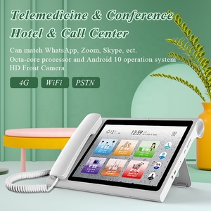 Android thông minh video điện thoại với 10 inch màn hình cảm ứng 4G LTE Sim thẻ 4G cố định không dây máy tính để bàn điện thoại 4G + 64G Ram/Rom 13MP máy ảnh - Product Image 3