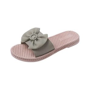 Tongs plates à nœud papillon pour femme, nouvelle mode été 2026, décontractées, respirantes, durables, antidérapantes, polyvalentes, pour l'extérieur et la maison - Product Image 5