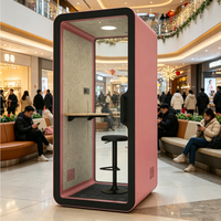 Cabine insonorisée modulaire UNIBOOTH en aluminium 33 dB, ignifuge ISO 23351, à montage rapide, pour salle de formation, hall d'entrée – Meilleur rapport qualité-prix
