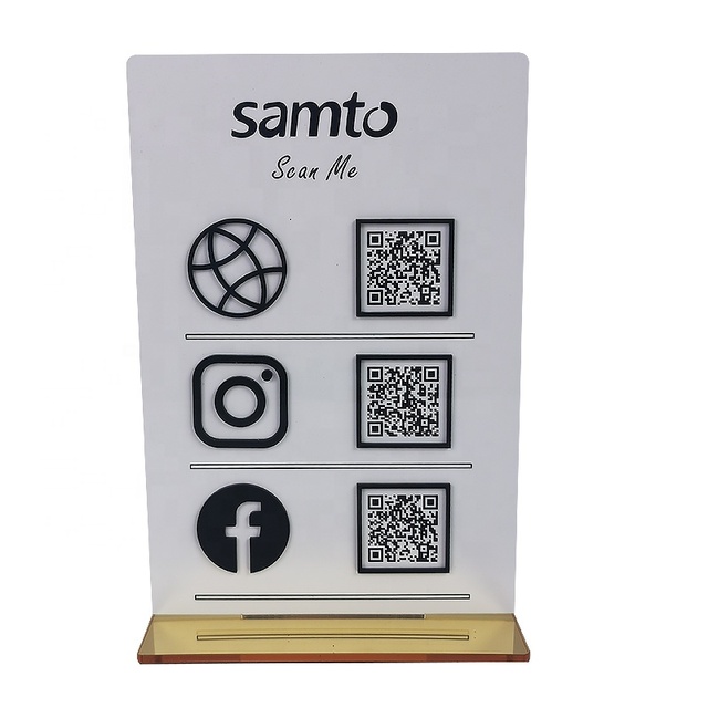 L Shape Acrylic Table Frame Tabletop Exquisite Structure Stand Custom Countertop Clear Acrylic Qr Code Holder