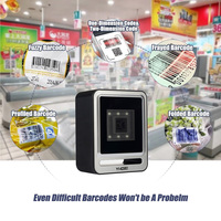 Lector de Códigos QR de Barra Omnidireccional 2D YHDAA con Sensor Automático, Escáner de Código de Barras de Escritorio con Cable USB