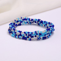Chaîne de corps élastique en perles de rocaille YWJC Crystal Ghana pour femme, chaîne de taille africaine colorée en cristal pour l'été