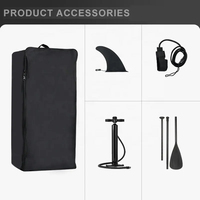 Planche de paddle gonflable personnalisée OEM pour sports nautiques en plein air, planche de surf souple avec accessoires gratuits