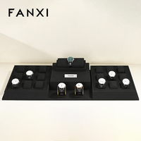 Table de présentation de bijoux de luxe FANXI avec matériau en microfibre, design personnalisable et support de haute qualité pour montres et bracelets