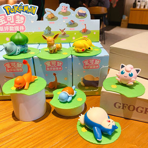 Autentico <span class=keywords><strong>Set</strong></span> Completo di 8 Statuette Collezionabili Langbowang Pokémon in Stile Prato, Scatola Trasparente, Decorazione per Auto e Scrivania, Regalo - Product Image 3