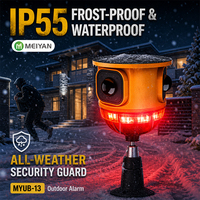 Alarme solaire de sécurité robuste avec sirène 120 dB, lumière stroboscopique et détecteur de mouvement à 360 degrés pour la protection des fermes, vergers et propriétés rurales