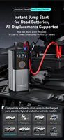 Alimentation d'urgence pour pompe à air/moto/voiture à double cylindre en alliage / Batterie au lithium fer phosphate 20000mAh / Crête de 2000A