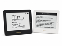 Kylendar Mini Calendrier de bureau compact 4,2 pouces à encre électronique, écran intelligent noir et blanc pour météo, heure, tâches, nouvelles, décoration de maison, bureau, étagère