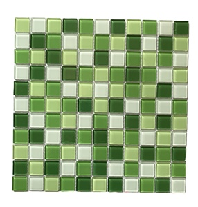 Azulejos de Pared de Alta Calidad <span class=keywords><strong>Kasaro</strong></span>, Color Mixto, Diseño de Parquet, Mosaico de Vidrio Verde para Piscina y Villa de Lujo - Product Image 1