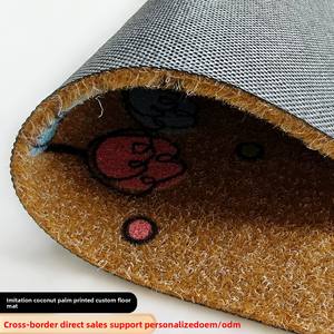 Tapis de sol personnalisé en fibre de coco artificielle, imprimé UV, pour entrée, hall, anti-dérapant, anti-salissures - Product Image 3