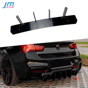 Per <span class=keywords><strong>BMW</strong></span> <span class=keywords><strong>serie</strong></span> <span class=keywords><strong>1</strong></span> F20 M Sport 2015-2018 ABS nero lucido paraurti posteriore per auto diffusore Spoiler Winglet Splitter Carbon Look - Product Image 1