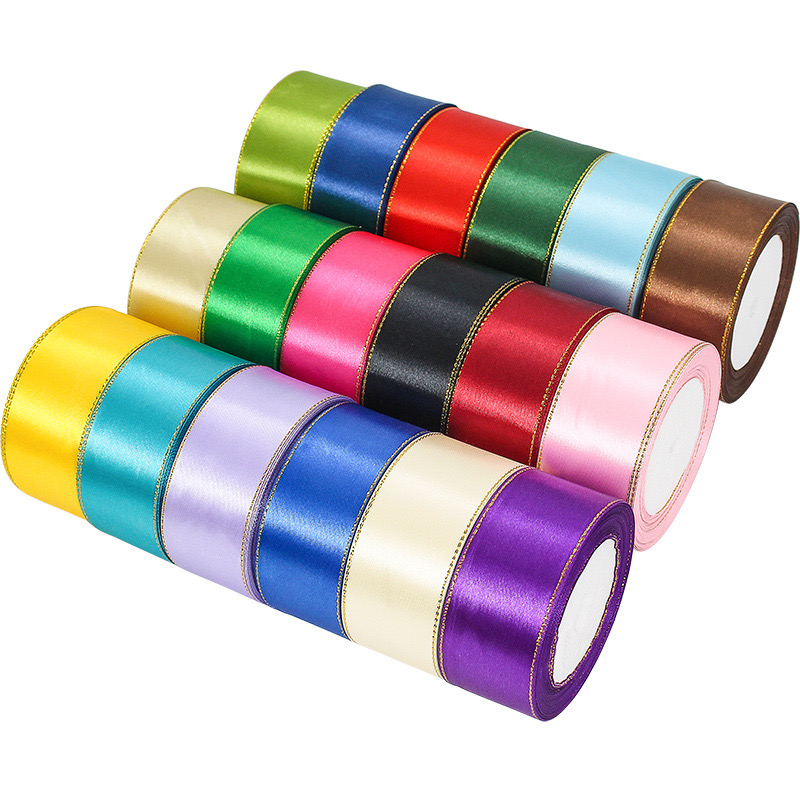4 CM 25 Yards Gift Packaging Satin Ribbon Roll Custom Printed Ribbon for Gift Wrapping