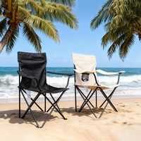 Chaise pliante d'extérieur en gros, chaise de loisirs portable pour la plage, le camping et la pêche avec accoudoirs
