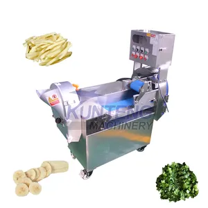Multifunctional automatic vegetable cutter slicer and shredder food processor turmeric slicing machine a chips de banane