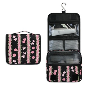 Trending Products 2025 New Arrivals Hawaiian Puakenikeni <b>Lei</b> Waterproof Hanging Organizer Cosmetic Makeup Storage Toiletry Bag - Product Image 1