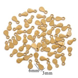Etichette Personalizzate con Logo in Acciaio Inox Oro e Argento, 100 Pezzi, Incisione <span class=keywords><strong>Laser</strong></span> per Collane e Bracciali - Product Image 6