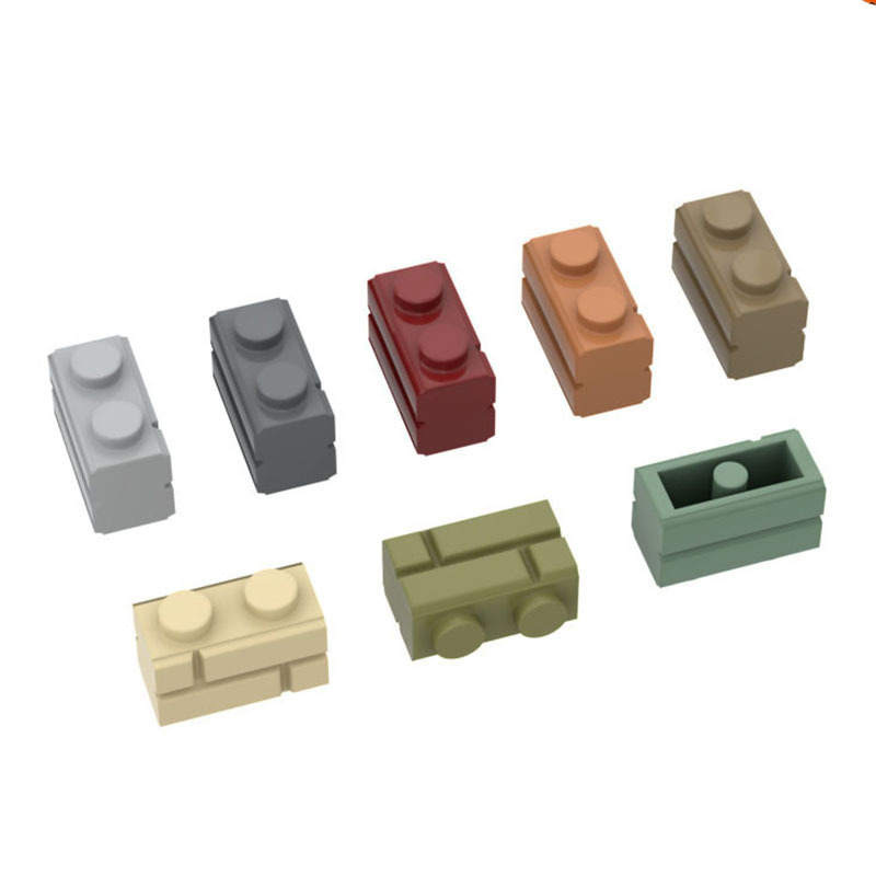 98283 Moc, 1x2 точки, городская улица, стена, технические строительные блоки, совместимые с 9686 шипами, Детский развивающий дом «DIY», паровой кирпич, игрушка