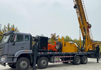 Foreuse de puits d'eau montée sur camion, portée 1000m, avec pompe à boue et équipement de forage hydraulique