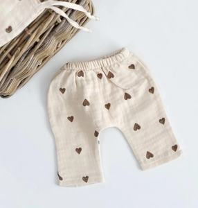 <span class=keywords><strong>Set</strong></span> Ospedaliero Stile Kimono con Top, Guanti e Cappello Unisex per Neonati, Stampa a Cuori, in Cotone Organico, Manica Lunga, <span class=keywords><strong>Set</strong></span> 3 Pezzi - Product Image 3