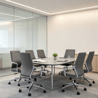 Chaise de bureau exécutive moderne ergonomique confortable à hauteur réglable avec base en acier et revêtement en cuir PU pivotante pour la maison et les bureaux professionnels