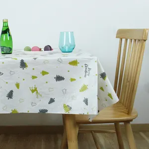 Custom Design Set Christmas Table Cloth Sublimation Waterproof Handmade Customized Dye Technics Logo Style Outdoor Modern Color