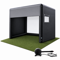 Enceinte de simulation de golf gonflable thermosoudée de haute qualité, étanche, portable, avec écran d'impact 4K et design personnalisé