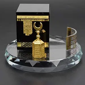 Pafu – Kits de modèle kaaba musulman en cristal doré, construction islamique, Figurines de collection, Souvenirs, décorations de véhicules