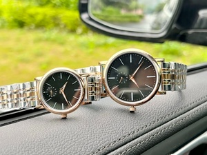 นาฬิกาหรูหราระดับไฮเอนด์กลไกการเคลื่อนที่แบบอัตโนมัติสีดำไล่ระดับสีสายสแตนเลสสายคล้องโซ่กันน้ำสำหรับผู้หญิง - Product Image 5