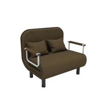 Sofá Cama Multifuncional Ajustable en 3 Ángulos, Sofá Plegable Reclinable de Tela de Lino, Sofá Convertible en Cama