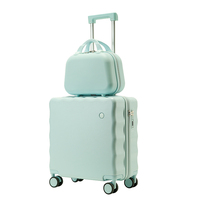 Valise de voyage ABS personnalisable avec logo, support de batterie, 18 pouces, cabine, mini chariot vintage pour enfants, sac de luxe