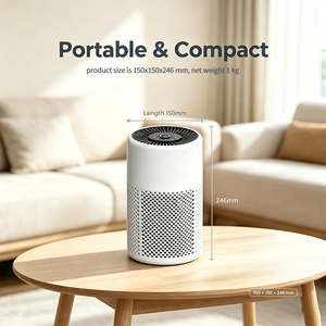 Purificateur d'air portable à fonctionnement silencieux <span class=keywords><strong>avec</strong></span> minuterie, filtre HEPA 3-en-1 et éponge parfumée pour <span class=keywords><strong>chambre</strong></span>, maison, <span class=keywords><strong>bureau</strong></span> et <span class=keywords><strong>bureau</strong></span> à domicile - Product Image 5
