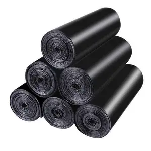 Factory Sac Poubelle Can Liners Star Seal Roll Refuse Bags Black Heavy Duty Trash Bag Plastic Garbage Bags