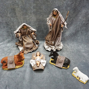 Statuette del Presepe Americano, Decorazione Natalizia per la Casa, Set di 11 Pezzi con Statua della Sacra Famiglia - Product Image 4