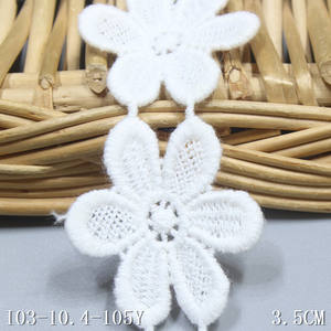 Dantel aksesuarları dar 3CM beyaz gipür kadınlar için suni dantel süs küçük 100% Polyester nakış dantel kumaş konfeksiyon - Product Image 4