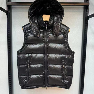 Gilet Invernale Caldo Senza Maniche, Giacca in Piumino Liscia, Gilet Impermeabile Lucido con Logo per <span class=keywords><strong>Uomo</strong></span> - Product Image 1