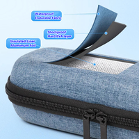 Sac isotherme pour stylo à insuline pour diabétiques, design personnalisé, durable, fermeture éclair en métal/plastique, étanche, antichoc, étui moulé en EVA