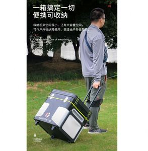 Cuisine mobile, réchaud de camping, ustensiles de cuisine, barbecue, table pliante portable, équipement de voiture pour voyages en autonomie, boîte de rangement pour cuisine - Product Image 3