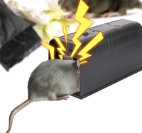 Piège à rats électrique automatique d'intérieur, noir, à action instantanée, efficace et humain, pour tuer les souris