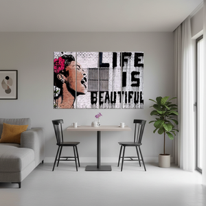 Printed <b>Canvas</b>: Banksy Woman <b>Wall</b> <b>Art</b> for Modern Decor,SET OF 4 <b>CANVAS</b> - Product Image 3