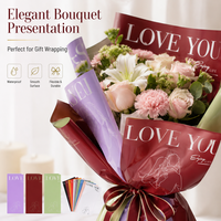 Papier d'emballage floral imperméable de haute qualité, épais, pour les fournitures de fleuristes, pour les mariages, les fêtes, les anniversaires