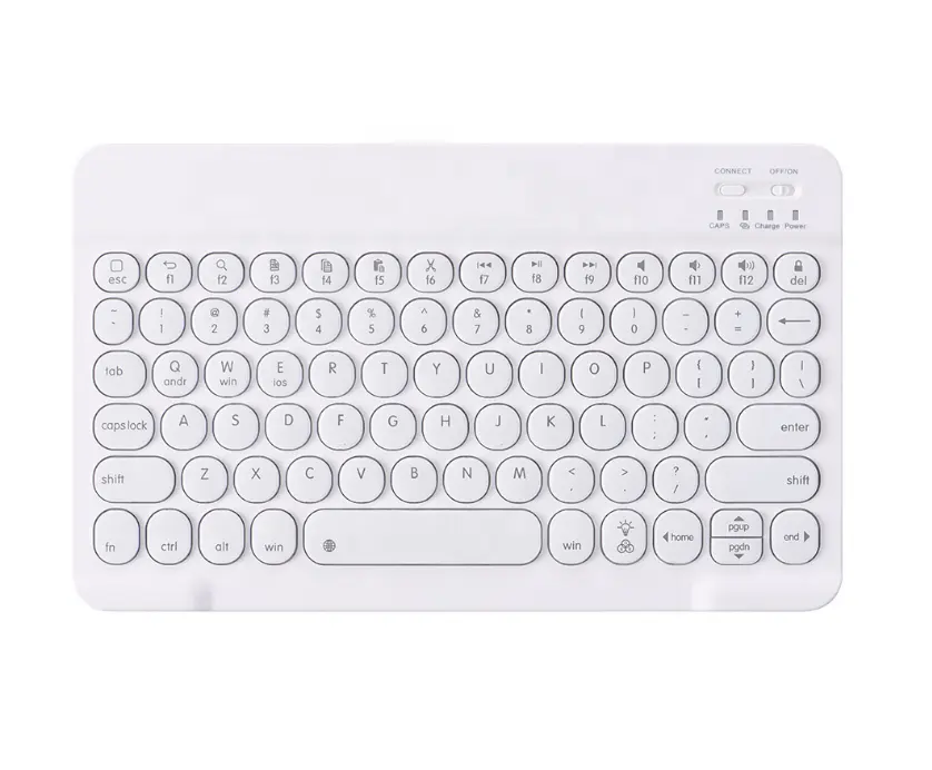 ultra slim Round keys blue tooth wireless Keyboard for mobile Laptop iPad Mac Android Windows Tablet