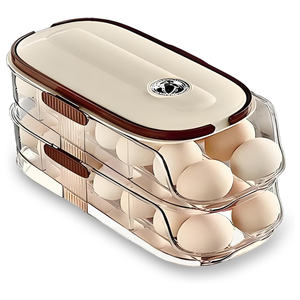 Moderna Caja Automática para Almacenamiento de Huevos, Bandeja de Huevos Multicapa de PP para Cocina, con Temporizador, Especial para Refrigerador, Alimentos para el Hogar - Product Image 1